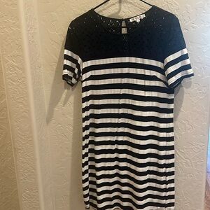 Joy Joy navy stripe dress. M